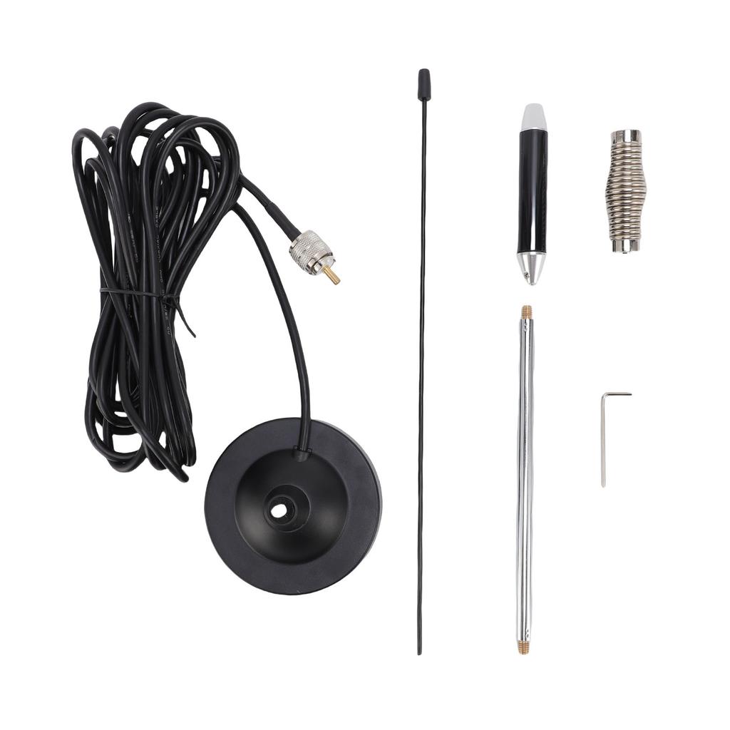 26 28MHz 26.37in CB Antenna Kit with Heavy Duty Magnetic Mount and Spring for Cars Trucks Mobile Base Stations 3 Meter