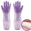 Kjæledyrpleie Rengjøringshansker Hund Katt Badehanske Indirekte Shampoo Gel Scrubber Ren, myk silikonhanske Håndbeskyttelse av huden
