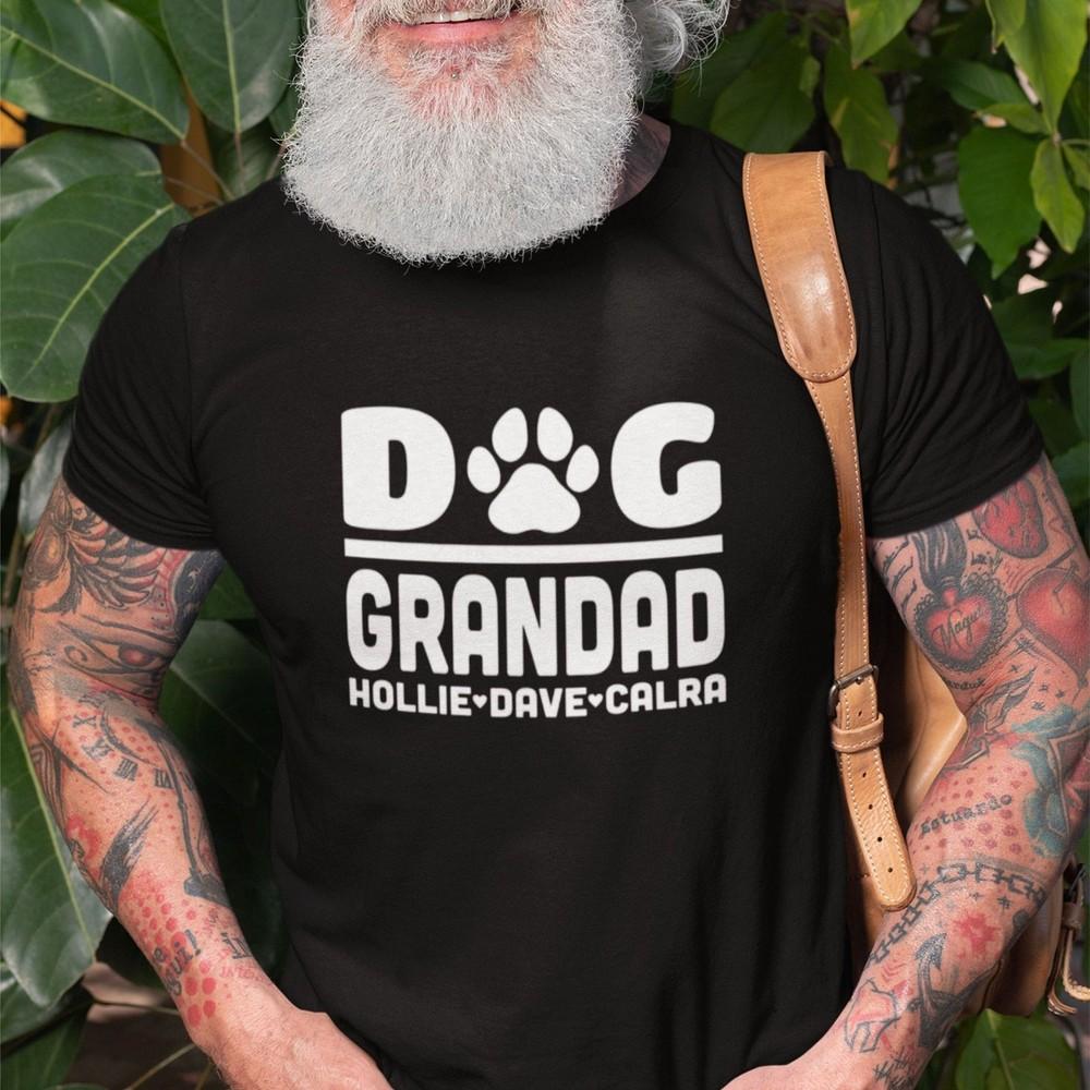 

26 Dog GRANDD T-shirt, Personalised Shirt With Names, Gift for Dog Grandpa, Cus Unisex T-Shirt XXXXL