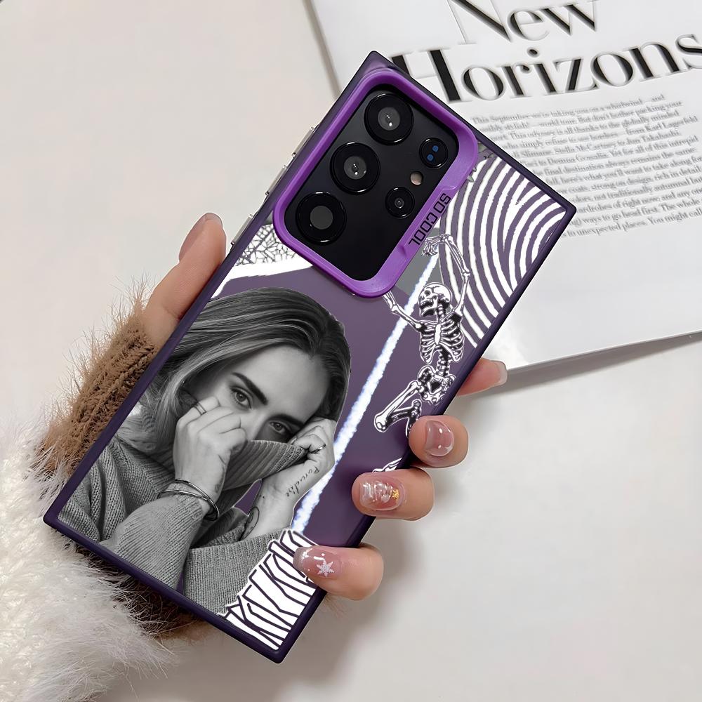 Singer A-Adele A-Adkins Phone Case For Samsung Galaxy S25 Edge S24 S23 S22 S21 S20 Ultra Funda Silicone Silver Cover