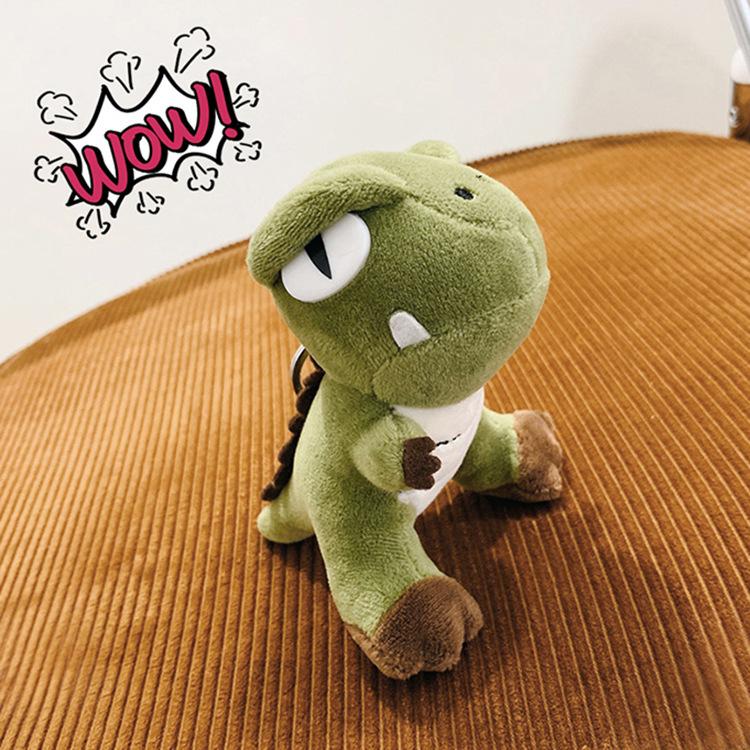 Ins Package Pendant Small Dinosaur Doll Book Keychain Dinosaur Cute Plush Hanging Bag Pendant