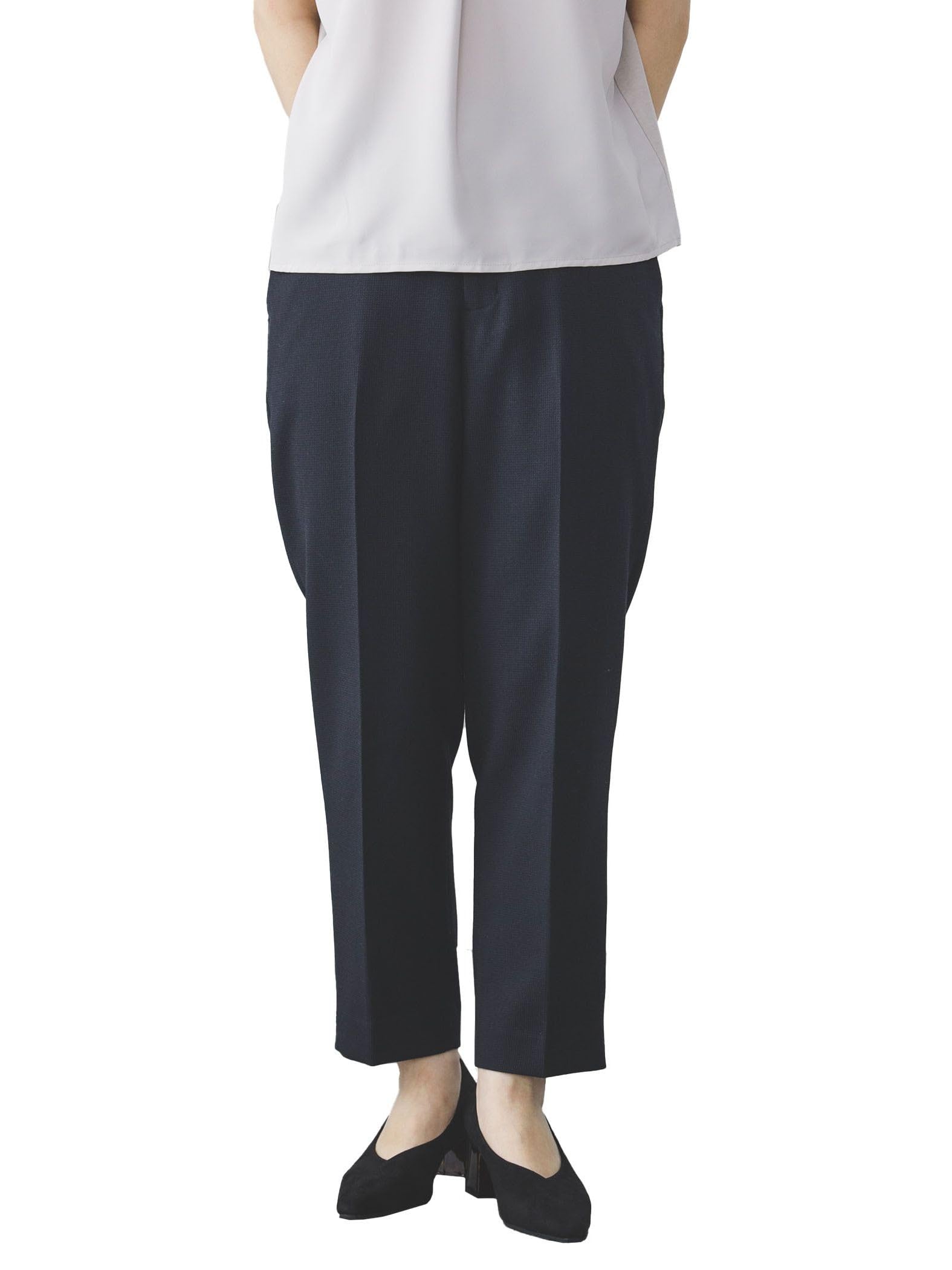 

Брюки Dobby Tapered Pants 3 NAVY S [Beams Heart] Женские тёмно-синий