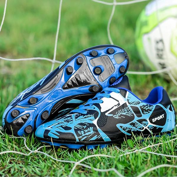 Nízké kožené fotbalové boty, gumové hřebíky, chlapecké, dívčí a sportovní fotbalové boty pro mládež