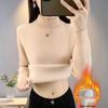 2025 Autumn/Winter Women's Plus Size Knit Fleece Sweater Dress: Slimming, Warm, Stylish Inner Layer
