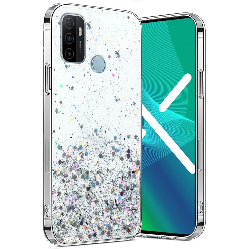 Oppo A53 2020 Case, Glittery, Transparent