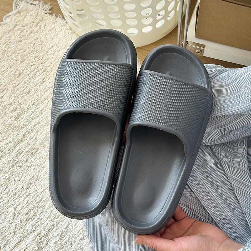 

Наступая на дерьмовые тапочки мужские домашние легкие, нескользящие и удобные шлепанцы на одной подошве, парная обувь, повседневные крутые тапочки на толстой подошве для женщин 44-45 серый