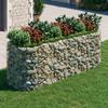 VidaXL Raised Bed with Gabion Flower Bed Plant Support Planter Flower Pot Garden Terrace Outdoor Iron 152046