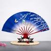 Ancient Chinese Style Golden Portable Folding Fan Bamboo Ribs Japanese Decor Stage Fan Girl Hanfu Dance Performance Hand Fan