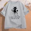 Funny Frog Weirdcore Coffee T Shirt Cotton Short Sleeve Tshirt Streetwear Casual Round Neck Frog Tees Y2k Clothes Unisex Tops