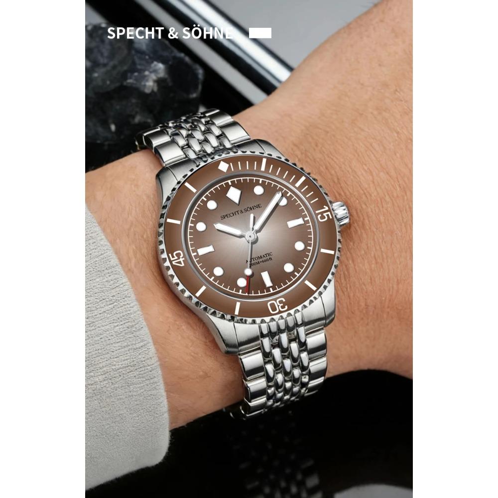 2026 New Specht & Söhne Dive Watch Miyota 8215 Mechanical Watches Bubble Domed Sapphire Crystal BGW9 Luminous 200M Waterproof