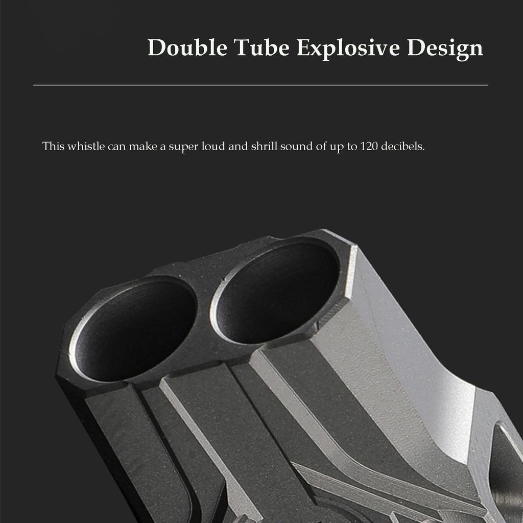 Hamans Emergency Whistle Titanium EDC Portable Whistle Up To 120 Decibels Loud Sound Survival Whistle Keychain for Survival Hiking Camping Pet