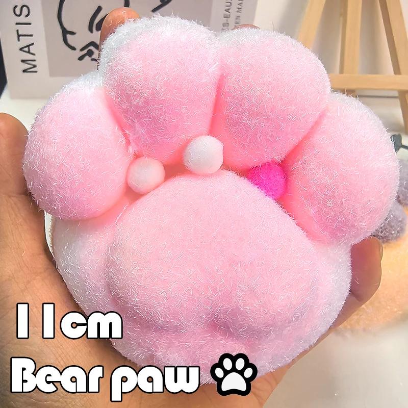 11cm Squeeze Bear Paw Toys Cute Soft Abreact Relief Relax Toys Sticky Decompressing Pinching Cat Paw Stress Relief Squishy Toys