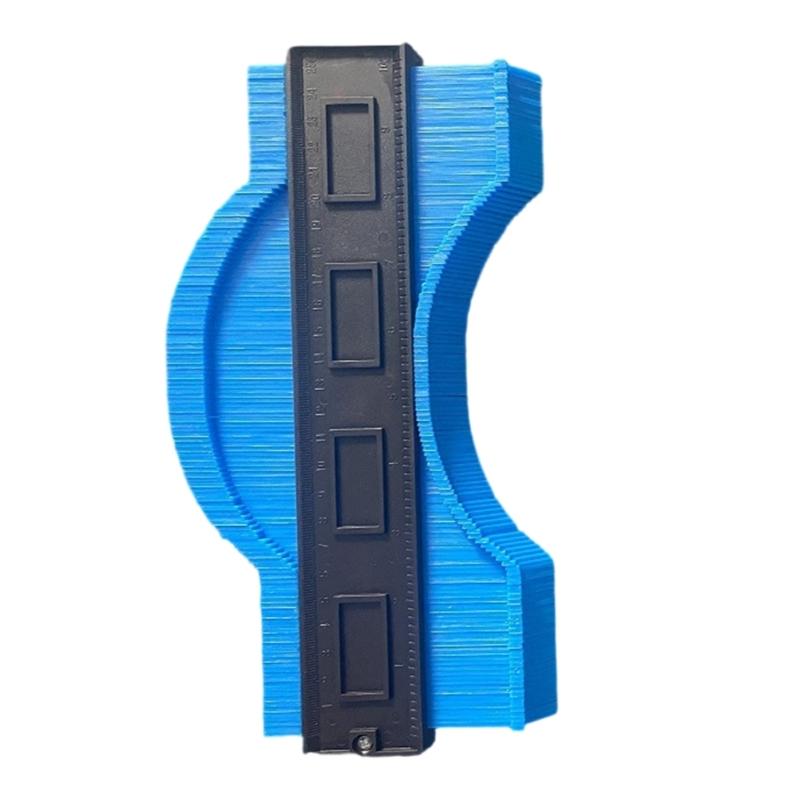 

Irregular Shape Duplicator Gauge Woodworking Profile Tool Construction Ruler Scribe Tool Outline Measuring Ruler синій