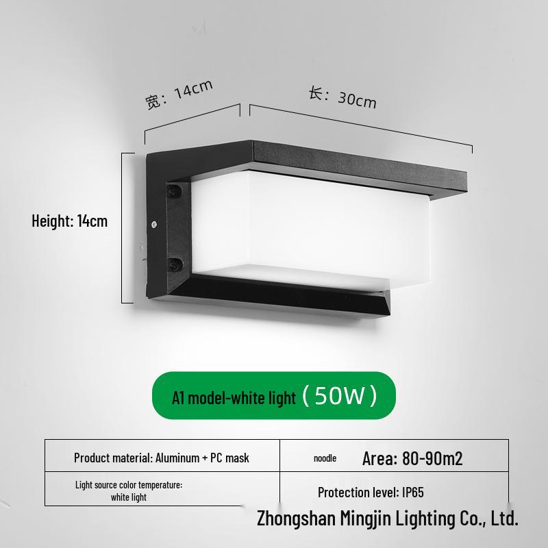 LED Waterproof Outdoor Wall Light for Balcony, Corridor, Courtyard, and Garden