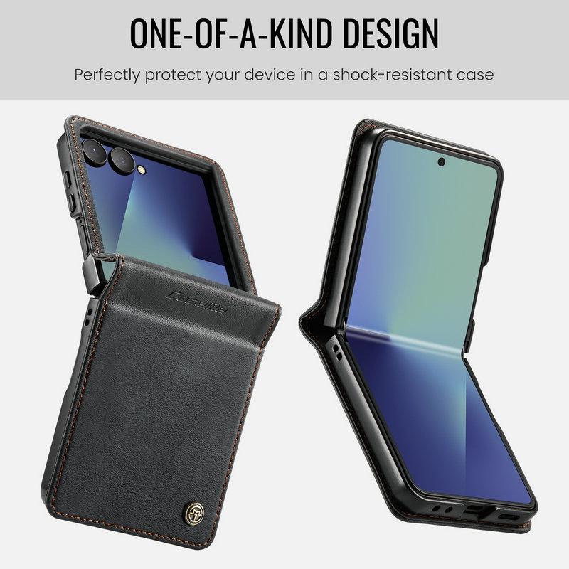 Custodia Lussuosa in Pelle per Samsung Galaxy Z Flip 7 Flip7 5G 2025 Classico Libro Funda Custodia Samsung Z Flip 7 Custodia per Telefono
