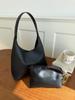 Casual Knitting PU Leather Women's Shoulder Bags Vintage Solid Color Ladies Underarm Bags Fashi Large Capacity Female Tote Bag