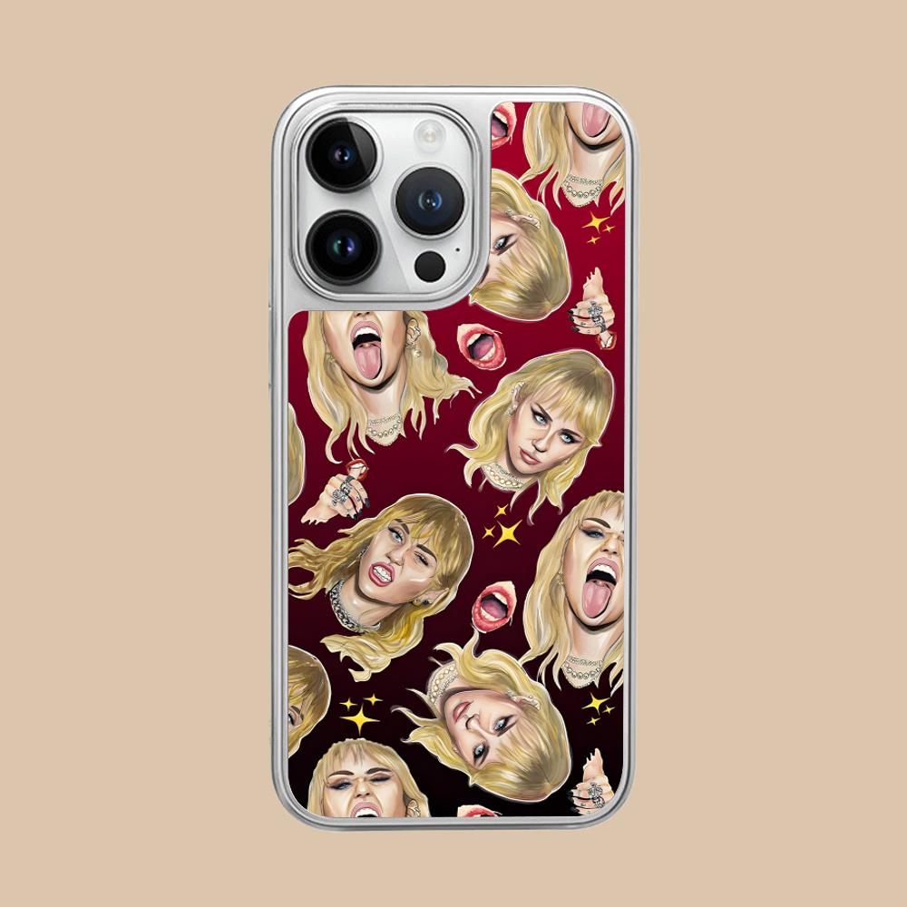 

Miley Cyrus Mobile Phone Case for iPhone 17 16 15 14 13 12 11 Air Pro Max Plus Silver Plating Colorful Cover Luxury Pretty Cover iPhone 11