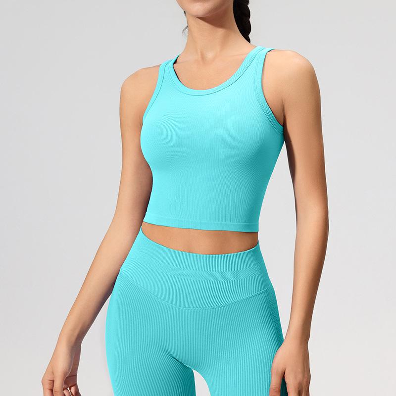 

Женский противоударный спортивный жилет со встроенным бюстгальтером для йоги и фитнеса S