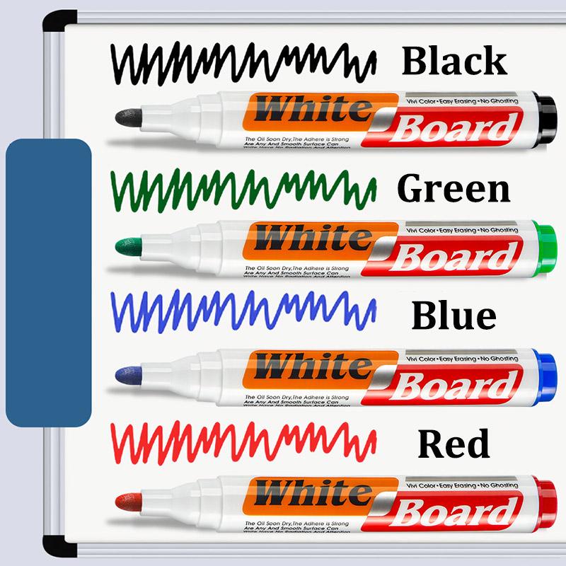 Whiteboard Marker Set,With Chalkboard Eraser,Refillable,Safe,Non-Toxic,High Capacity,For Office,Meetings,And Educational Use