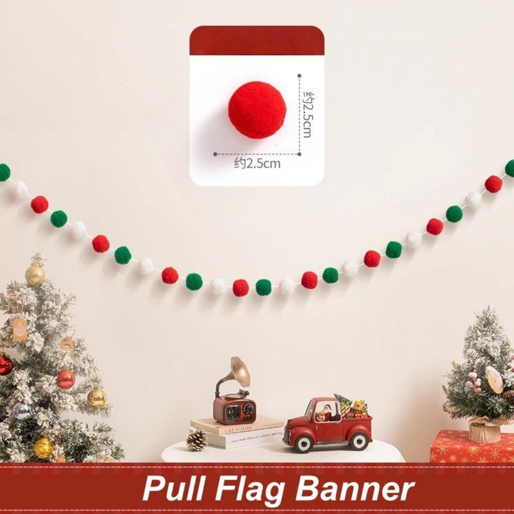 Holiday Hanging Decor Handmade Light String Decoration Christmas Banner Festive Merry Christmas Decoration For Home Fireplace