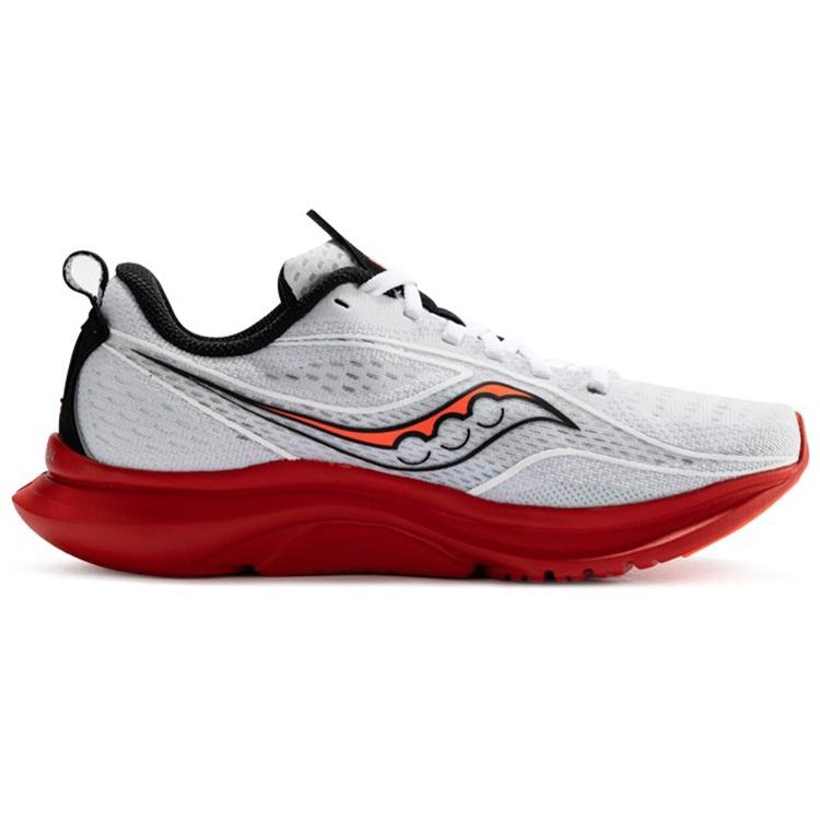 Saucony Kinvara Essence 13 Fabric Cushioning Slip Resistant Abrasion Resistant Low top Running Shoes Men's White Red S20723-85