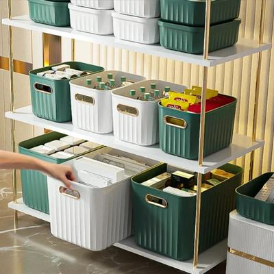 Boîtes de Rangement Couleur Unie Nordique Jouets Encas Vêtements Chaussettes Divers Maison Chambre Placard Cosmétiques Linge Panier de Rangement Grand