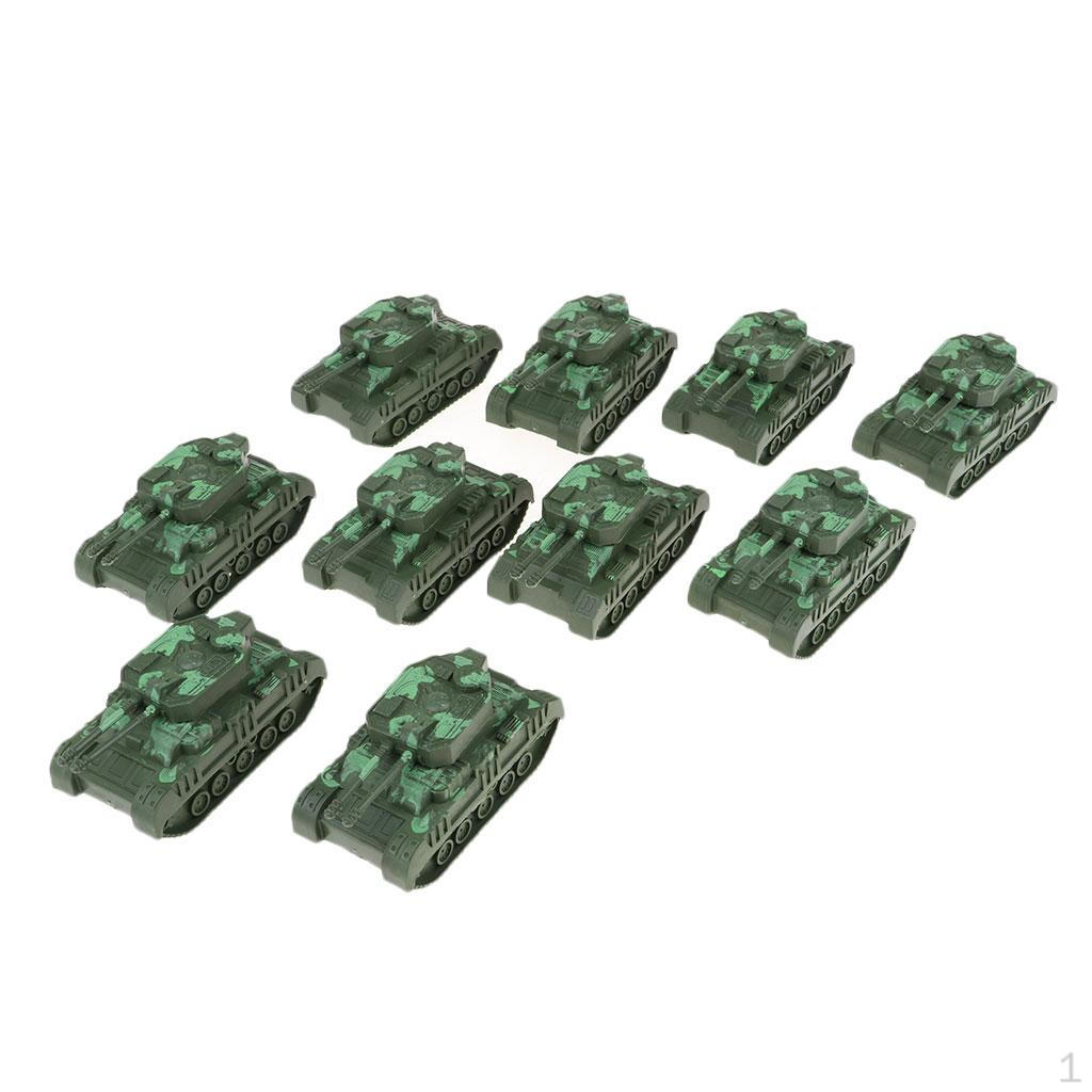 

10 Model Heavy Tank Table Home Decor Pocket Toy