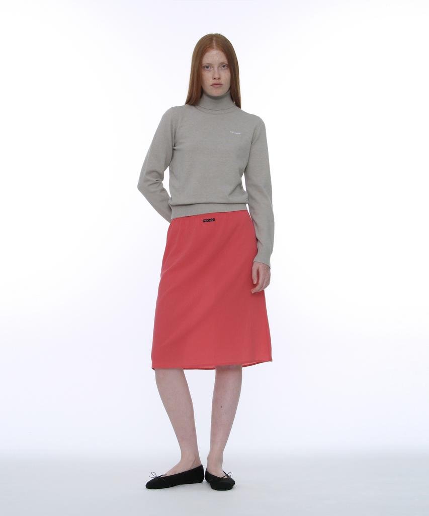 PARTIMENTO WOMEN Pwc Embroidered High-Neck Knit Top_Warm Gray