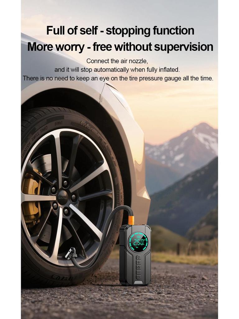 Multi-Function Portable Car Jump Starter & Inflator Power Bank