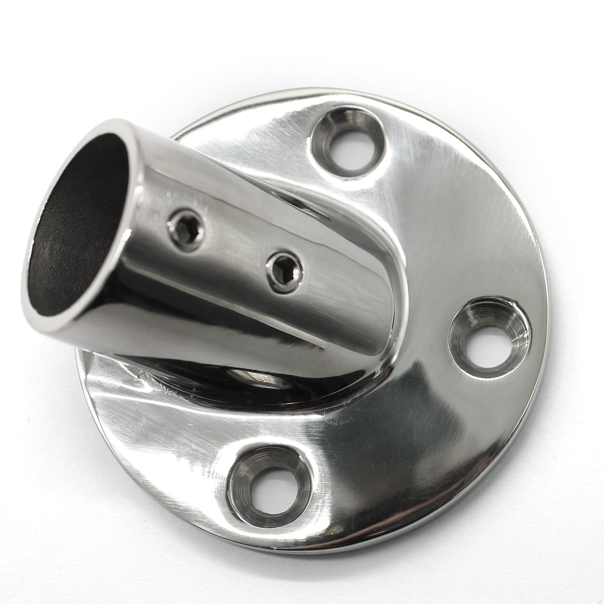 

316 нержавеющая сталь 60 градусов поручень для палубы лодки поручни круглое основание для 1 труба части лодки аксессуары белый