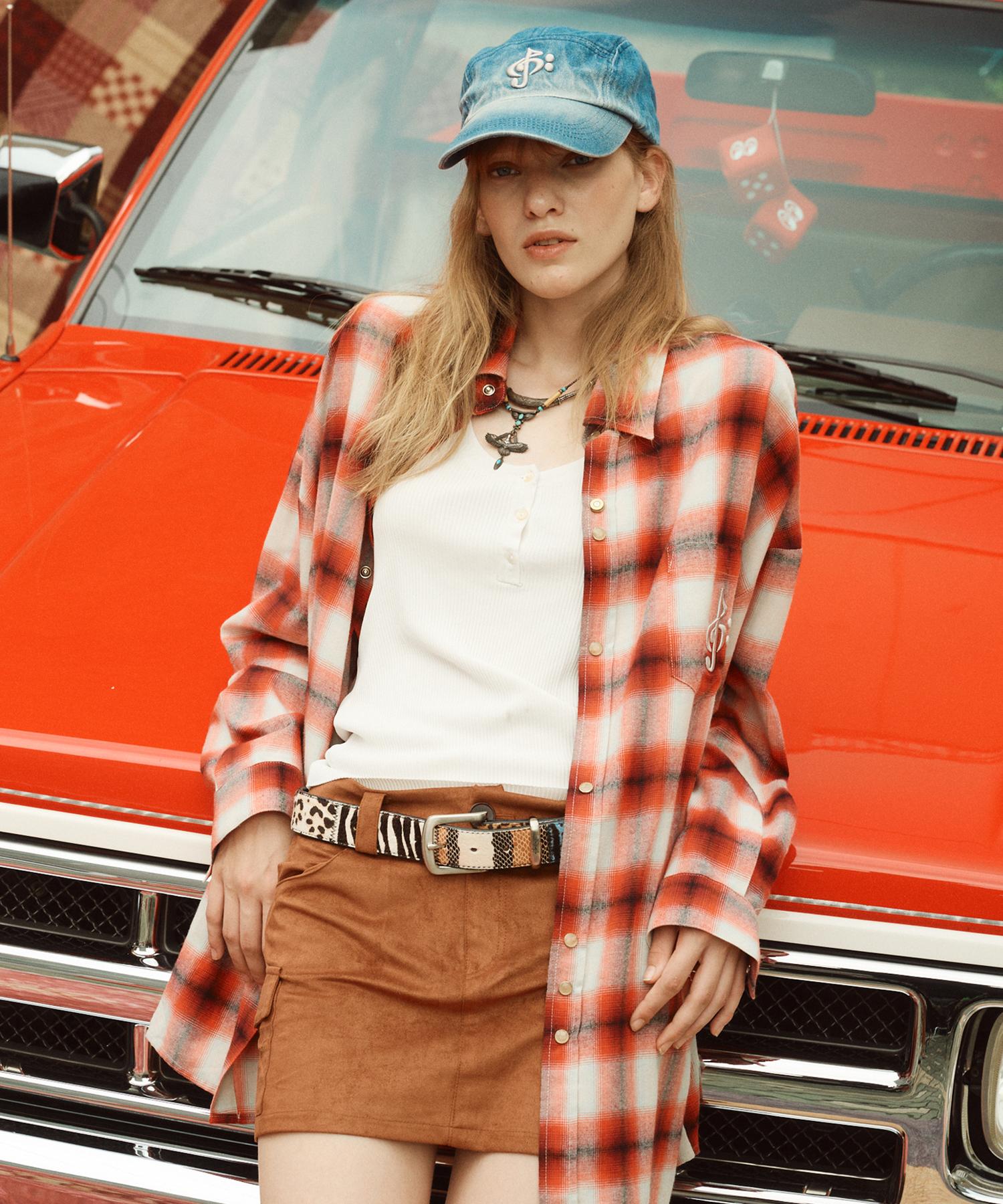 2113 Studio Check Shirt Cocktail Red Multi Color