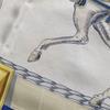 Used HERMES Grand Apparat Hermes Ceremonial Horse Scarf Silk Carr 90 Blue Large Vintage