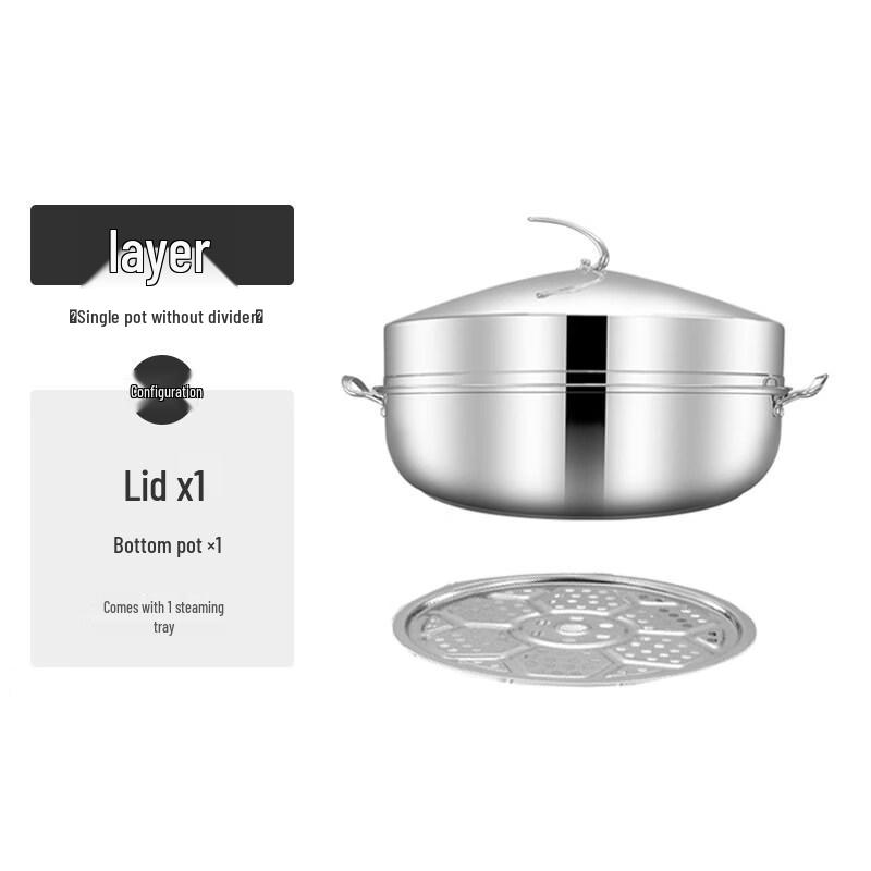 Shield Point Large Commercial Stainless Steel Steamer 48cm