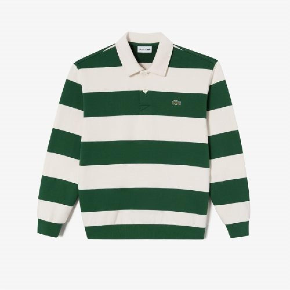 

LACOSTE Мужская толстовка с воротником-поло с цветными блоками [Зеленый]