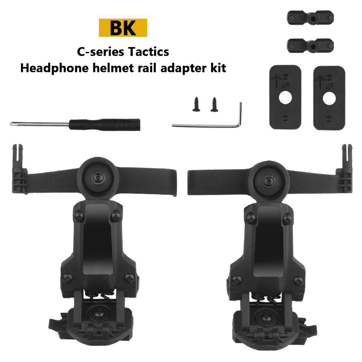 

Адаптер для шлема для PELTOR ComTac 2&3 Airsoft Аксессуары для стрельбы Крепление для гарнитуры Подходит для рельсы Ops Core ARC Team Wendy MLOK чёрный