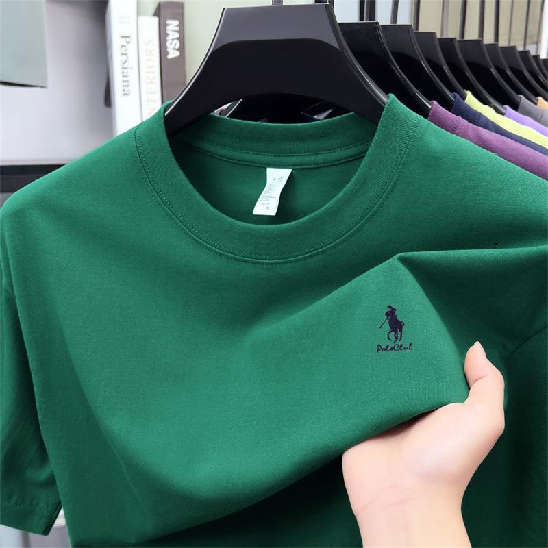Men's Lightweight 100% Cotton Casual Round Neck T-shirt - Breathable and Fashionable for Summer
