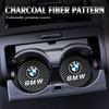 2PCS Car Logo Carbon fiber Water Cup Pad Sticker Decoration For BMW X1 X2 X3 X5 X4 X6 X7 iX3 F20 F10 F07 E70 E46 E90 E92 E60 E39