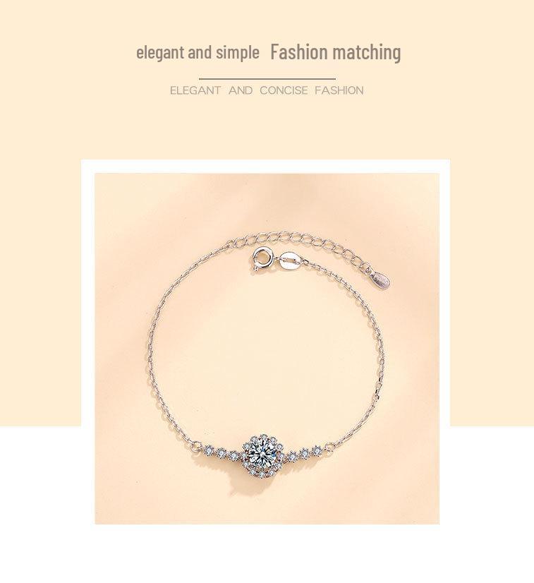 Simulated Moissanite & Zirconia Star Bracelet - Valentine's Jewelry Gift