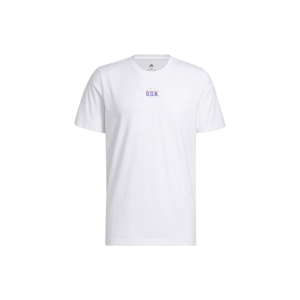 adidas ASSISTENTE. T-shirt Eccellenza Stampa Logo Lettera Girocollo Manica Corta Uomo Top Bianco IB9403
