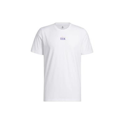 adidas ASSISTENTE. T-shirt Eccellenza Stampa Logo Lettera Girocollo Manica Corta Uomo Top Bianco IB9403