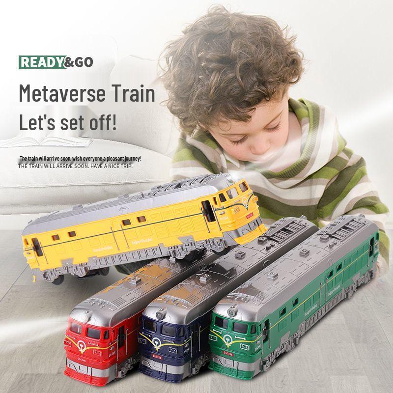 

Fuxing Hao Green Train Toy with Inertia, Sound, and Light - Ideal Boys Gift