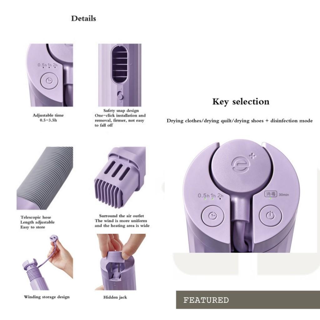 400W Household Heating Dryer Travel Student Dormitory Portable Clothes Drying Machine Mini Multi-function Clothes Dryer