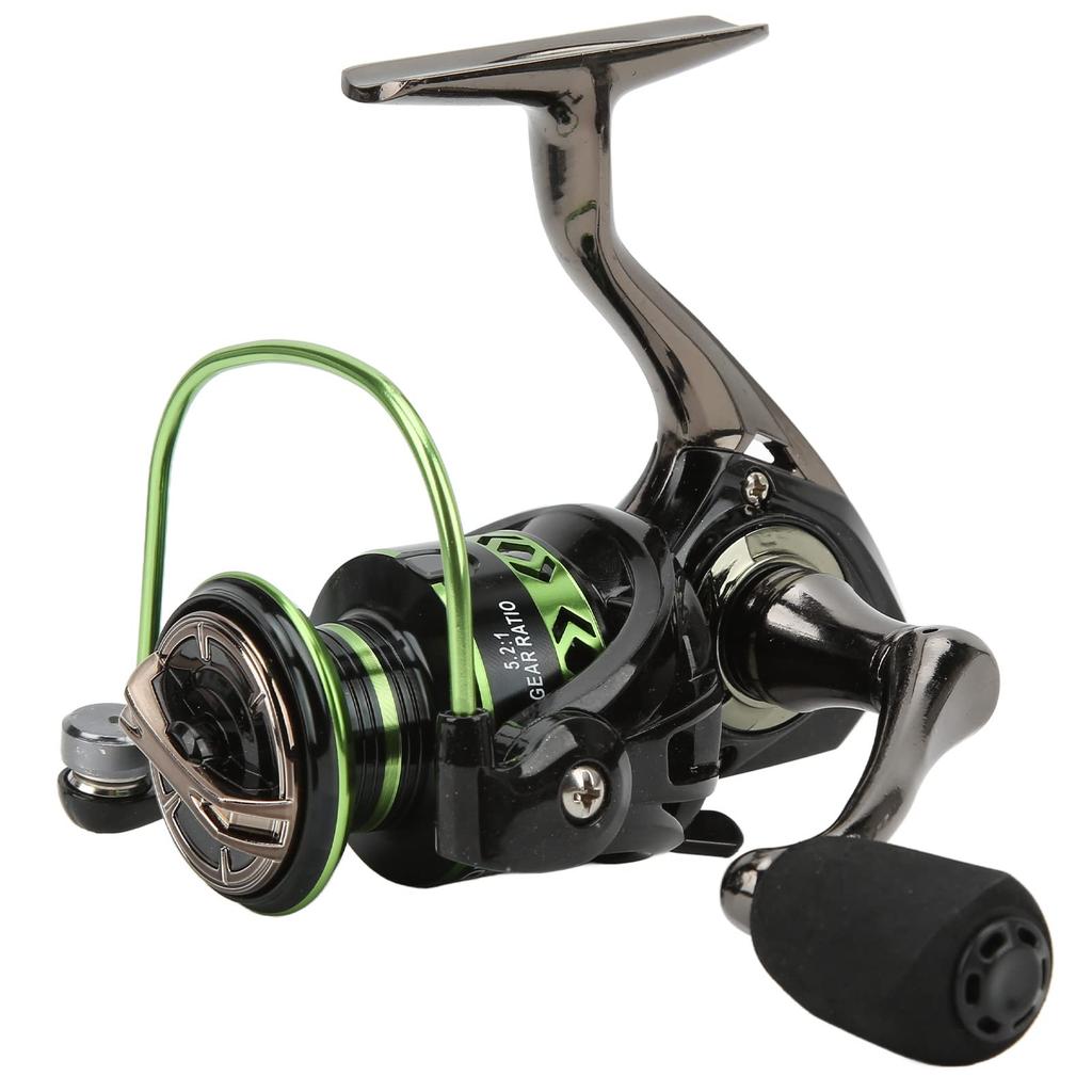 Spinning Fishing Reel with Geometric Cup Shielded Bearings for Fishing Enthusiasts All-Metal 5.21 High-Performance (DK2000)
