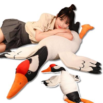 Lustige Simulation Lange Beine Tier Kran Gans Plüschpuppe Kissen Warme Umarmung Heimdeko für Jungen und Mädchen Begleiter Geschenke