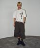TRAVEL Imperial Pigment Henley Neck Short Sleeve Tee Cream