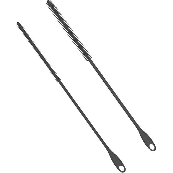 2pcs Silicone Straw Brushes, 6mm+8mm Reble Hanging Straw Cleaner Brush Extra Long Straw Cleaning Brush Bendable Crevice Brush Pipe Cleaners for Glass серый