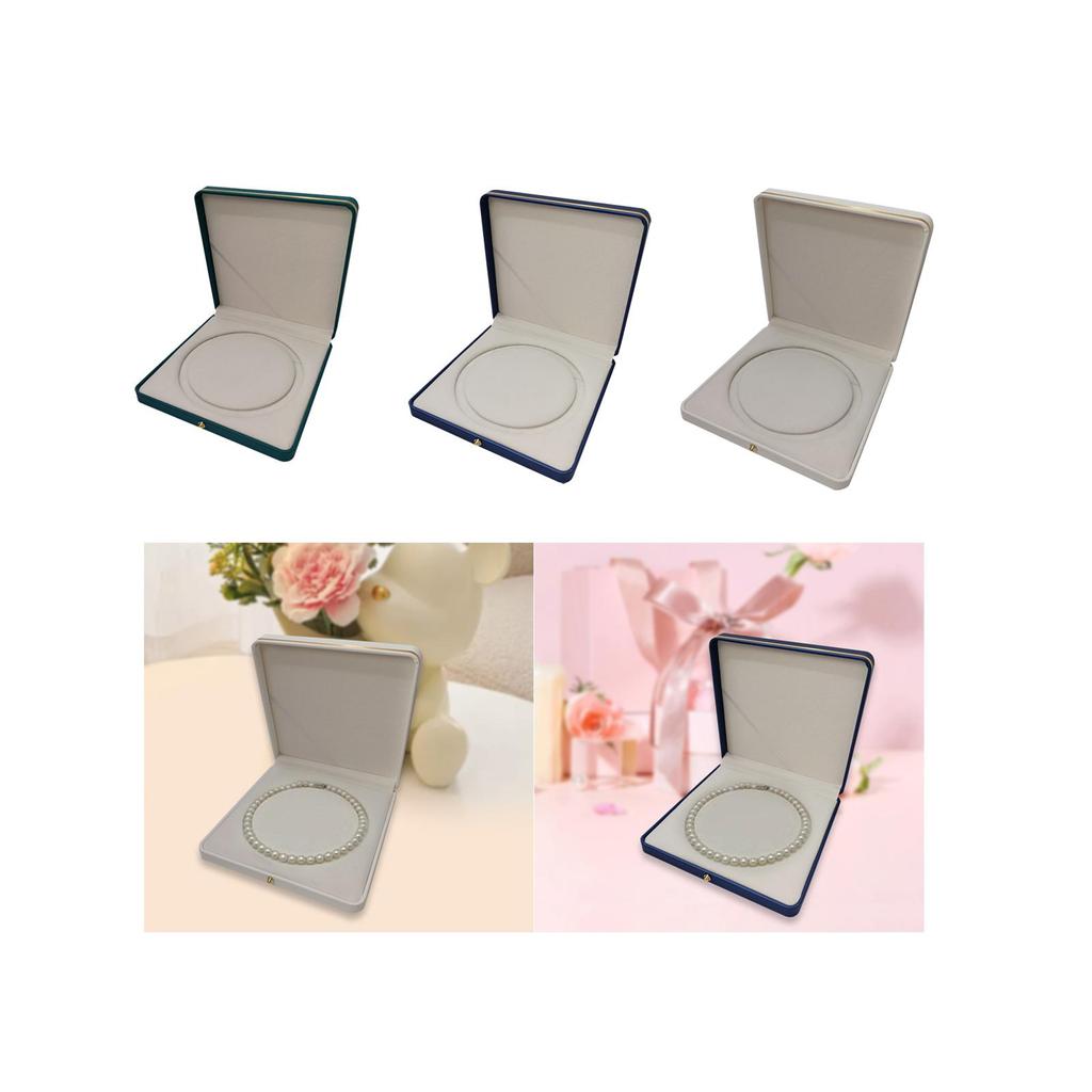 Necklace Jewelry Gift Box Case PU Leather Organizer Jewelry Organizer Necklace