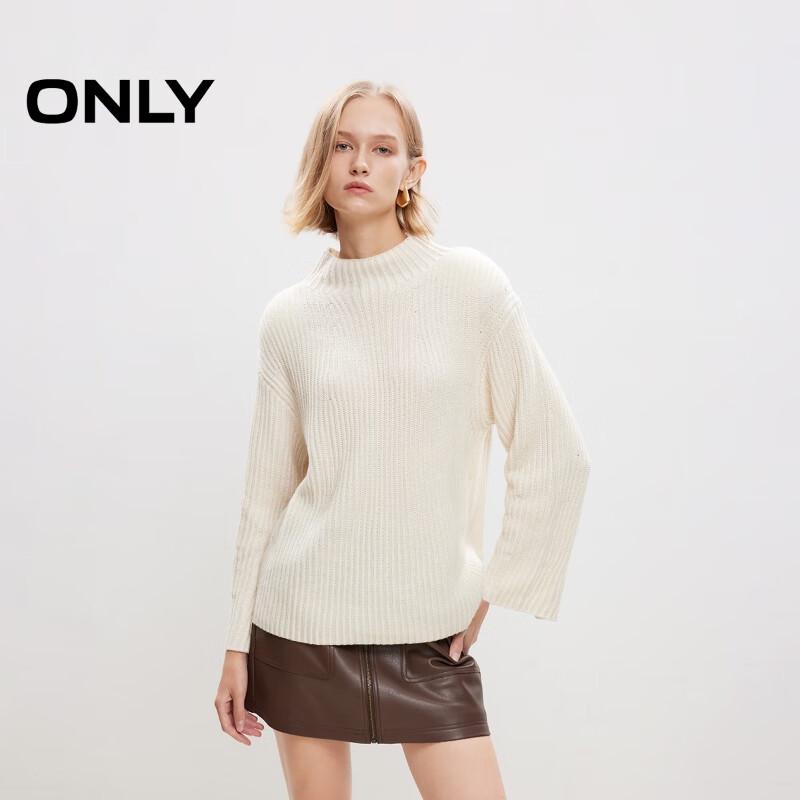 

ONLY Women s Relaxed Fit Mock Neck Knit Sweater