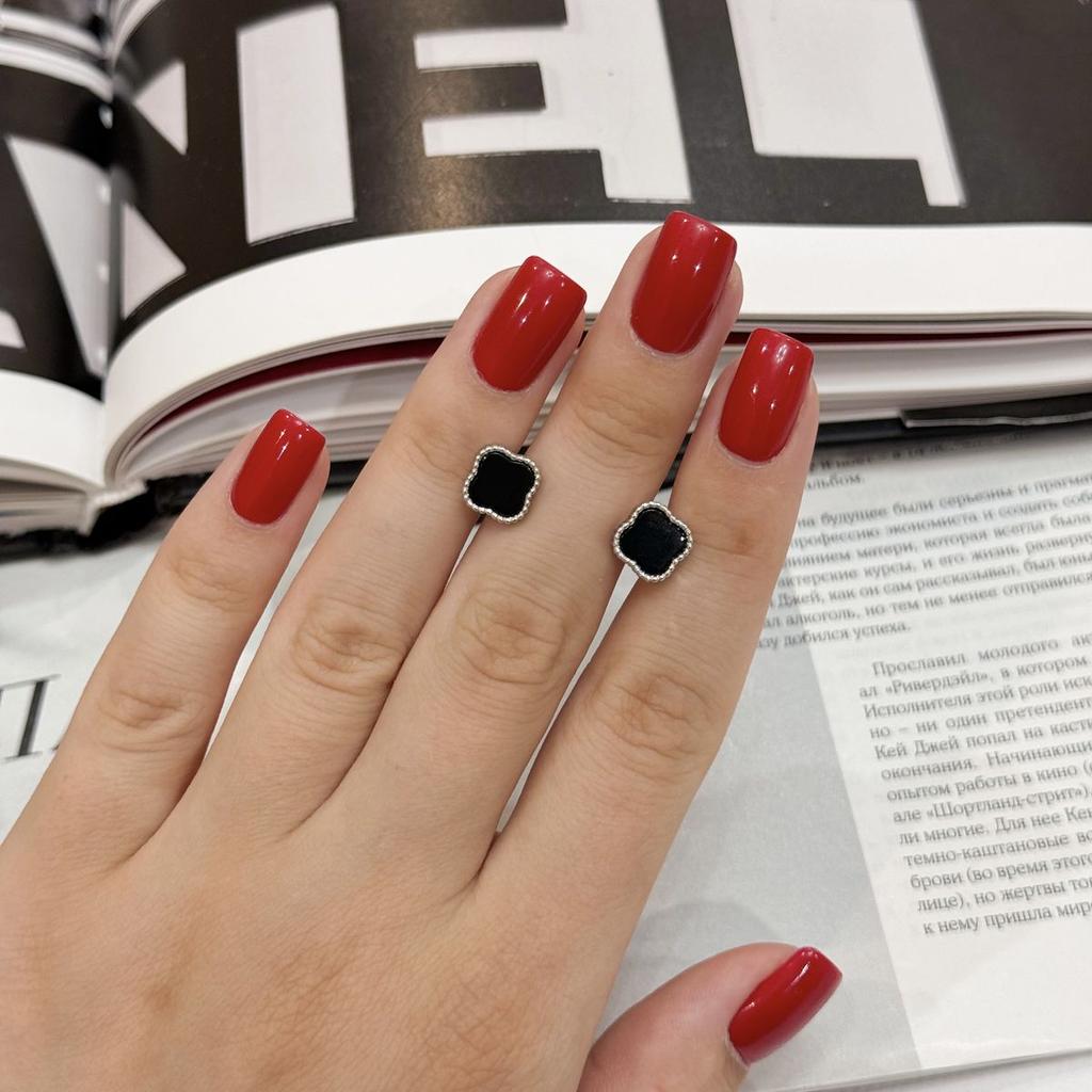 Silver Earrings with Natural Onyx (60002097)