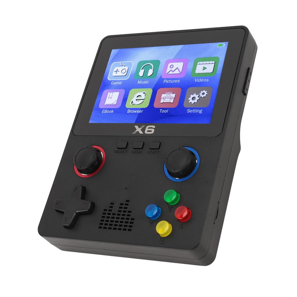 X6 Handheld Game Console with Dual 3D IPS Screen Retro Game Console Supports 11 Over Supports 2 Players Rocker, 3.5-inch - Emulators, 10,000 Built-in